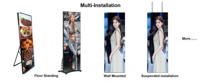 Poster LED plegable Poster de publicidad de vídeo digital portátil Poster de pantalla de LED Poster de pantalla 3