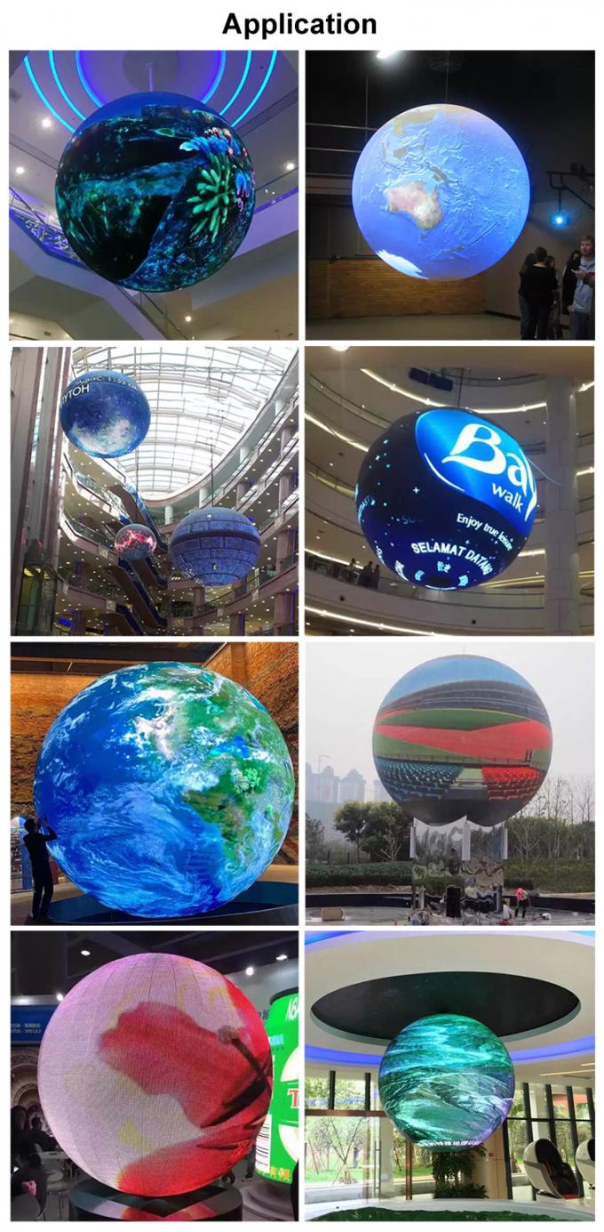 Pantalla LED Esférica Redonda y Creativa con Cubo Circular, Cilindro Curvo, RGB Flexible LED, Interior P2 P3 P4, Pantalla LED Esférica 2