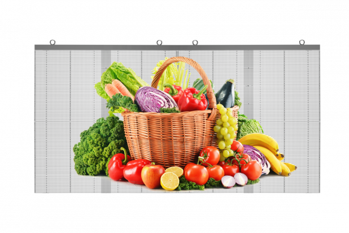 Pantalla de visualización LED transparente para interiores P3.91Pantalla de visualización LED de vidrio de pared LED 3