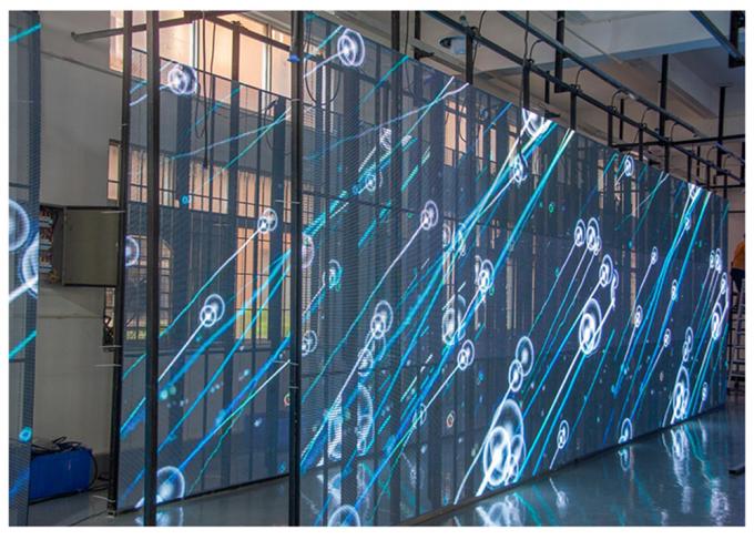 3.91-7.82mm Pixel Pitch Pantalla de visualización LED transparente con 75% de transparencia para una distancia de visualización de 5-100m 4