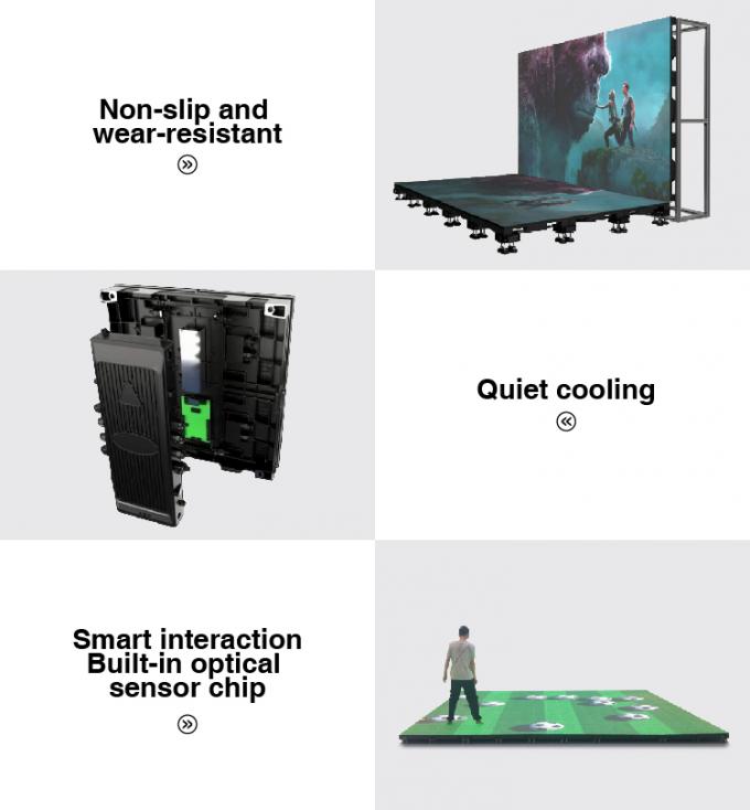 pantalla LED de piso IP65 de diseño impermeable de piso LED de pantalla de carga pesada LED de pie LED de pantalla de danza al aire libre interior 7