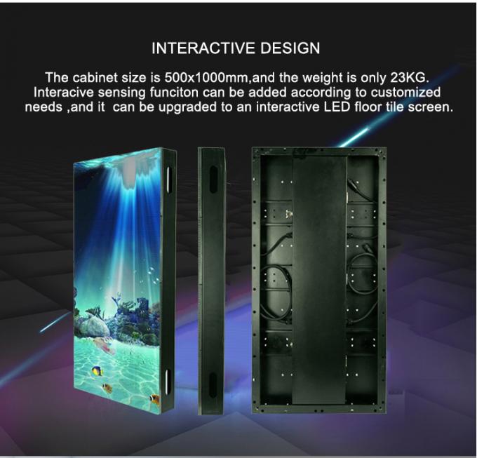 Pantalla de danza LED Panel de azulejos de alquiler 500 * 1000 Alta actualización Led escenario de bodas pantalla de pared P2.9 pantalla LED interactiva 1