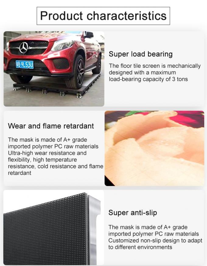 P3.91 Pista de baile Pantalla LED interactiva para interiores/exteriores 0