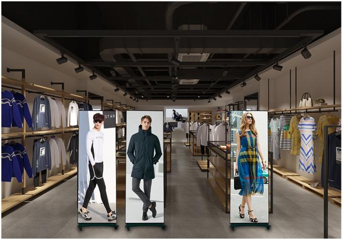 Pantalla de pantalla de cartel LED HD móvil de interior al aire libre de piso de pie P1.8 P2 Pantalla de cartel LED plegable P2.5 Pantalla de cartel LED 7