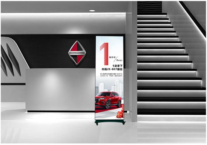 Pantalla de pantalla de cartel LED HD móvil de interior al aire libre de piso de pie P1.8 P2 Pantalla de cartel LED plegable P2.5 Pantalla de cartel LED 10