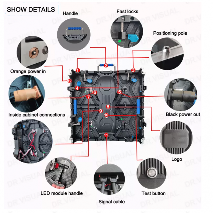 Pantalla de pantalla LED de alquiler en interiores P2.6 P2.9 P3.91 P4.81 para escenarios de conciertos 0