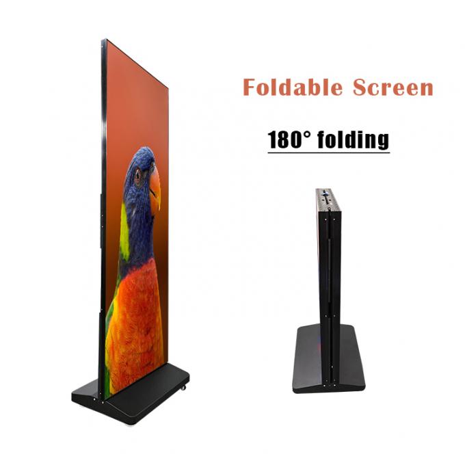 Máquina de publicidad LED plegable con pantalla portátil plegable GOB para centros comerciales 0