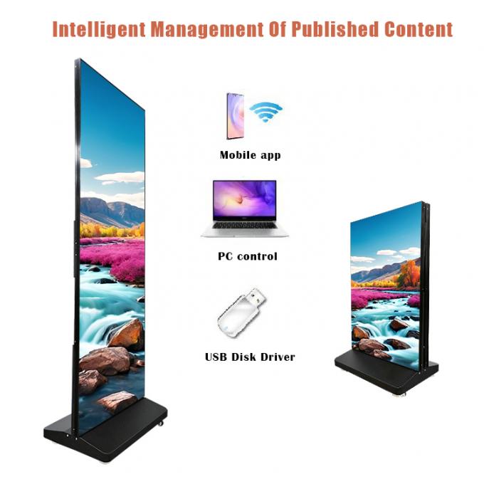 Máquina de publicidad LED plegable con pantalla portátil plegable GOB para centros comerciales 7