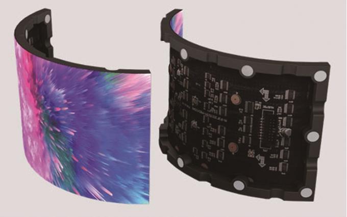 P1.5 P2.5 P4 Pantalla LED suave Pantalla LED flexible vertical curva para publicidad interior y exterior 1