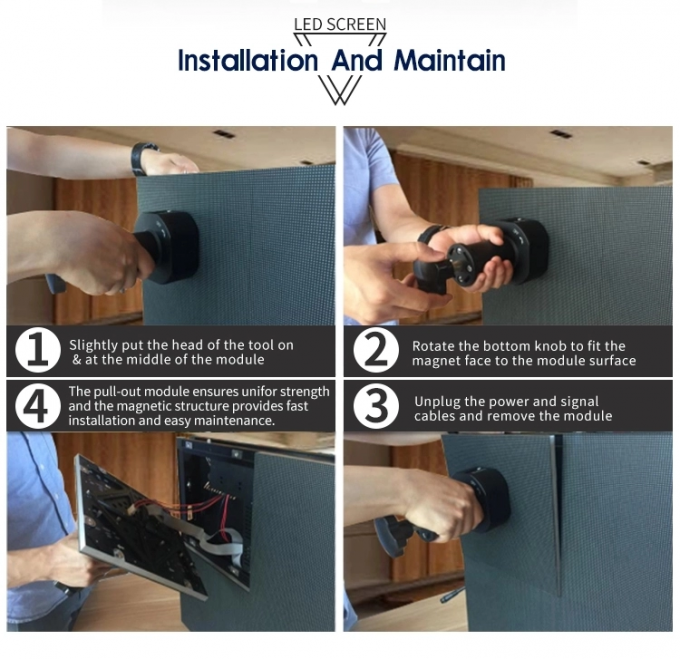 P1.5 P2.5 P4 Pantalla LED suave Pantalla LED flexible vertical curva para publicidad interior y exterior 7