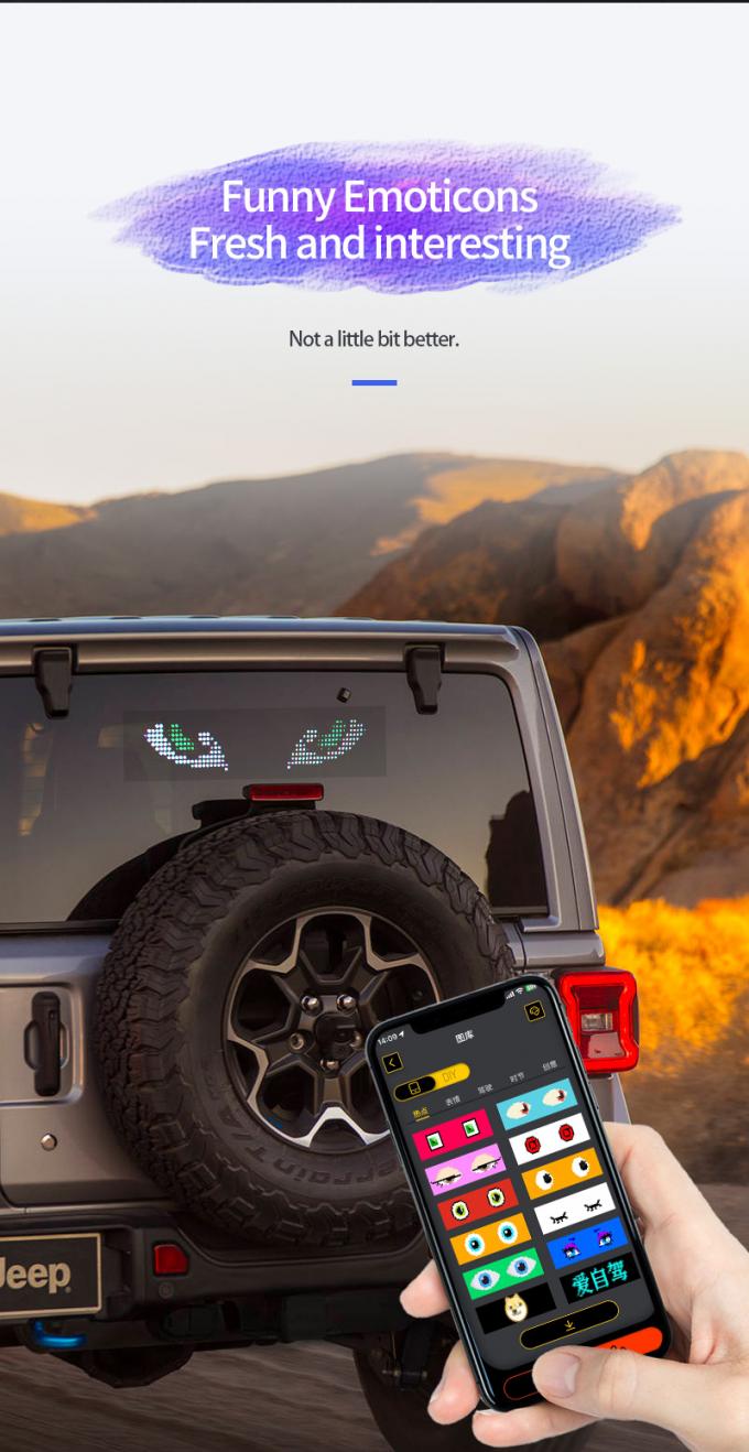 Display de señalización de LED de automóviles 16 * 64 USB programable 5V RGB Animación de patrones de texto DIY Panel de desplazamiento Control remoto Publicidad Pantalla LED 3