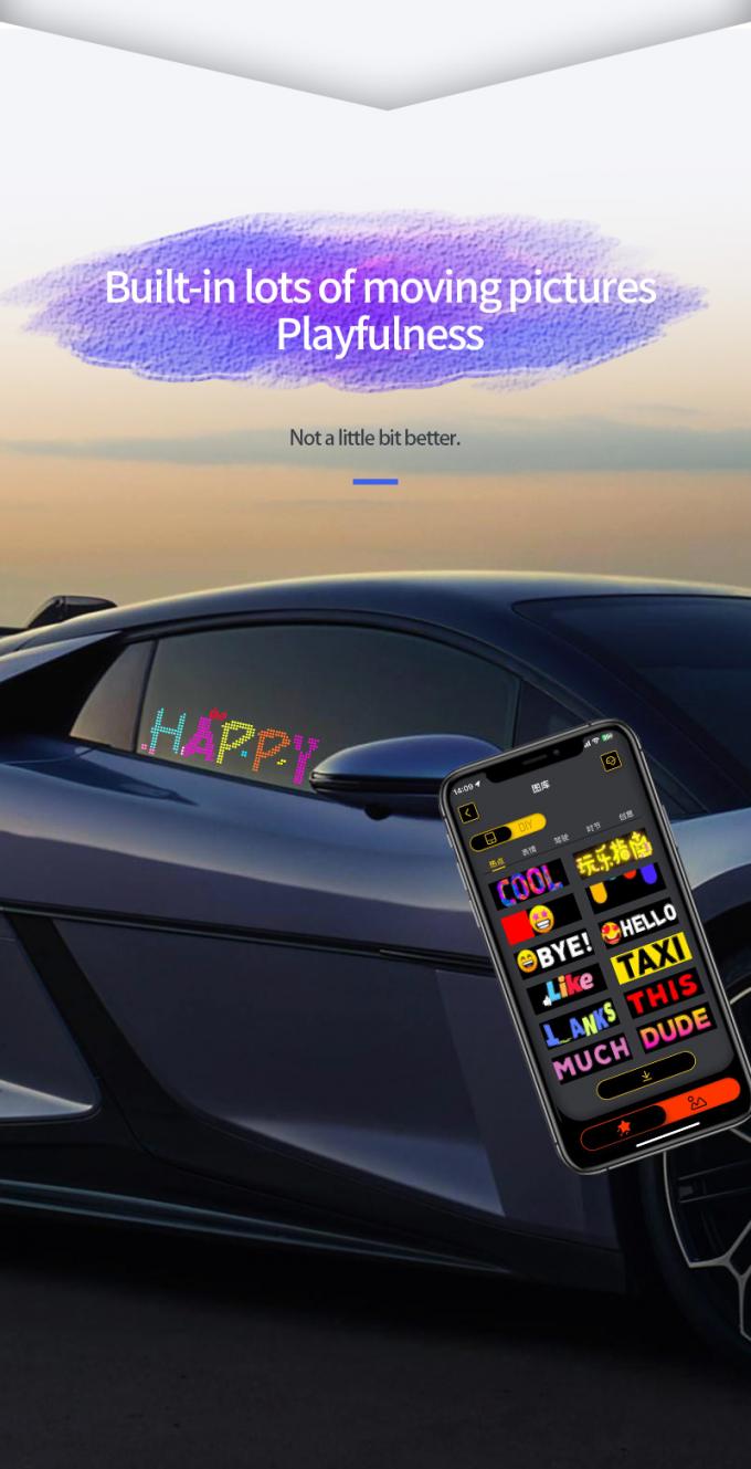 Display de señalización de LED de automóviles 16 * 64 USB programable 5V RGB Animación de patrones de texto DIY Panel de desplazamiento Control remoto Publicidad Pantalla LED 2