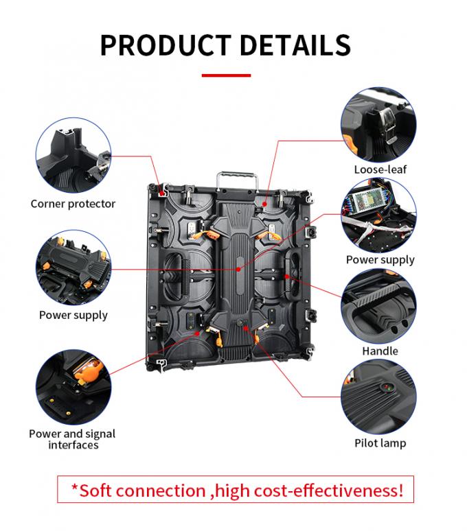 P3.91 P2.6 Alquiler de cine pantalla LED de Navidad espectáculo de baile fiesta LED de visualización de eventos tras bastidores de la iglesia LED de vídeo pared 0