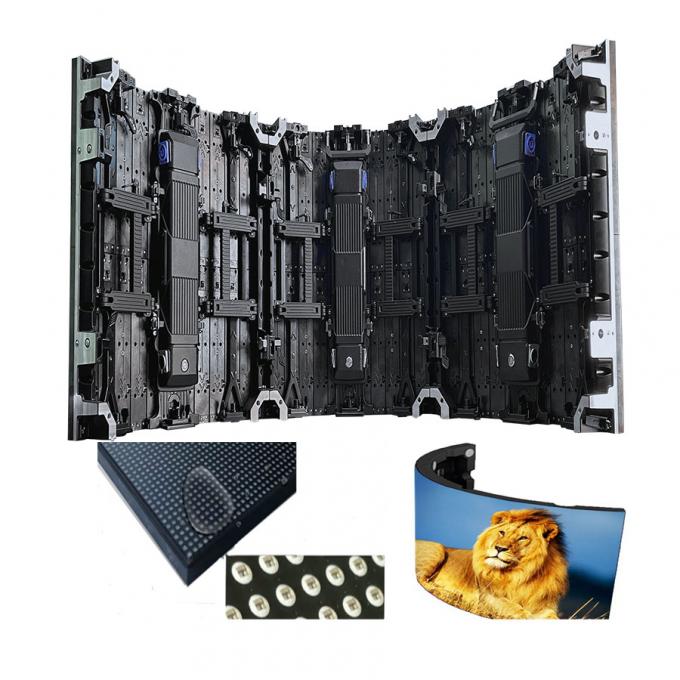 Pantalla curva interior/exterior de LED flexible de pared de vídeo alquiler de pantalla LED para actividades de exposición y escenario-P2.976 P3.91 P4.81 2