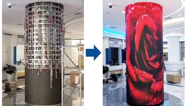 Pantalla de TV LED suave personalizable Pantalla LED flexible para interiores P3 Precio de pantalla sexy 3