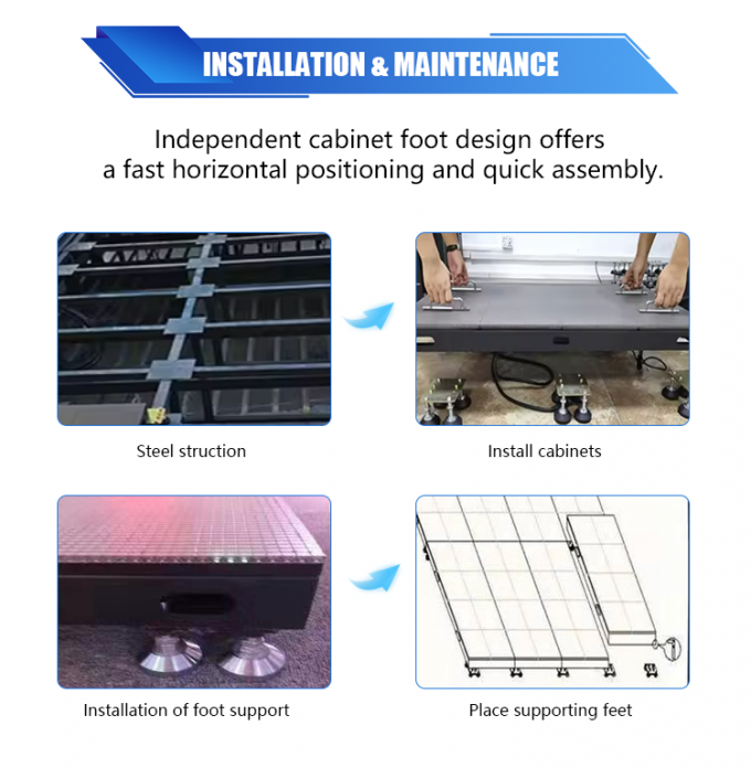 Display de panel 3D para escenarios y pisos de baile Interactiva pantalla de azulejos LED P2.6 P2.97 P3.91 pantalla de led 9